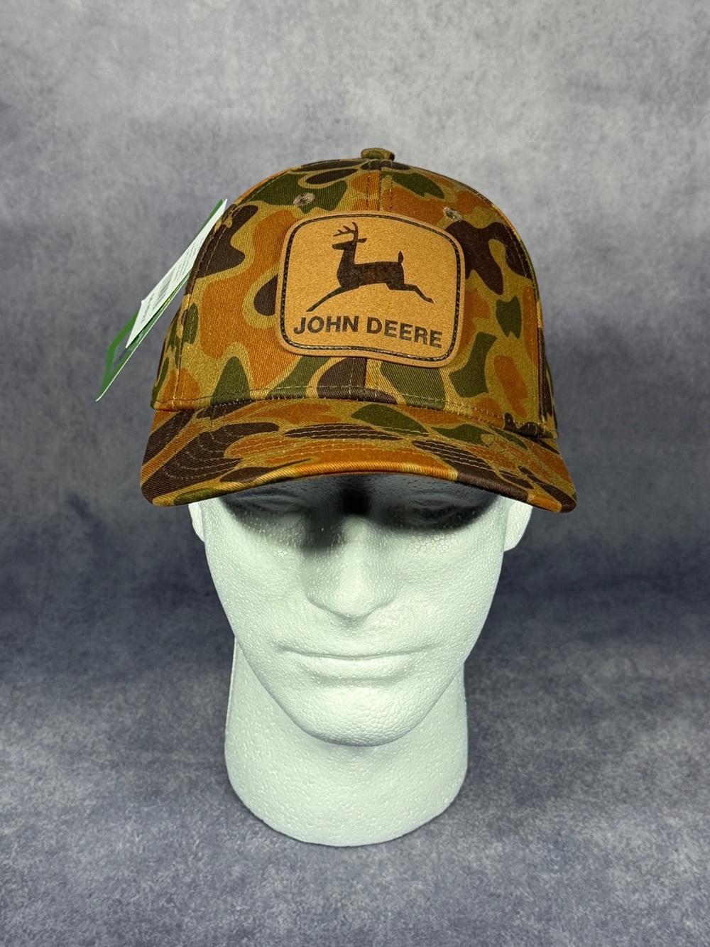 John Deere Duck Brown Camouflage Landing Deer Snapback Hat NWT